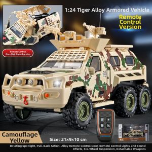 Remote Control Sound and Light Simulation 1/24 Scale Armored Car Model