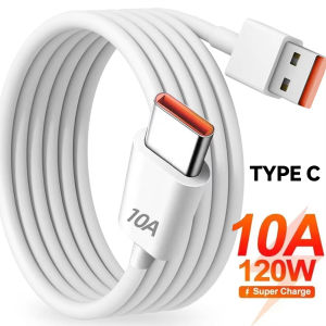 120W 10A USB Type C Cable Super Fast Charging Data Line for Xiaomi Samsung Huawei Honor Redmi Android Quick Charge USB C Cables