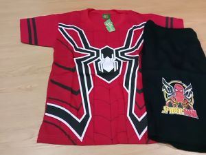Setelan Kaos Anak Laki Laki Lengan Pendek Kaos dan Celana Jumbo Bergambar Karakter kartun Lucu Super Herro Batman Spidermen Umur Usia 9 10 11 Tahun-KIDZTUBS1800013124