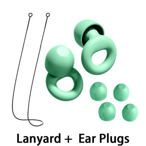 Soft Reusable Silicone Ear Plugs with Lanyard Soundproof for Sleeping Swimming Motorbike Quiet Ear Buds