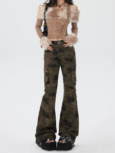 กางเกงขายาวทรงหลวมสีเข้มสไตล์อเมริกัน กางเกงขายาวทรงตรงทรงสลิมฟิตสำหรับผู้หญิง กางเกงขายาวทรงสลิมฟิตสำหรับใส่ทำงานในช่วงฤดูร้อน