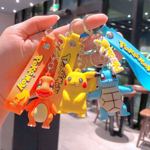 Takara Tomy | Pokemon Key Chain Anime Action Figures Bag Decoration Catoon Pvc Model Kids Toys Keychain Pikachu Couple Pendant Children Gifts