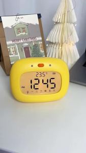 Fanncy Cartoon Duck Kids Alarm Clock Night Light Students Cute Kawaii Alarm Clock For Children
