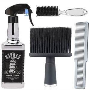 Bộ Dụng Cụ Tạo Kiểu Tóc 4 Món Dành Cho Nam Gồm Bình Xịt Lược Mạ Chổi Quét Bụi Và Bàn Chải Làm Sạch Tóc Phụ Kiện Chuyên Nghiệp Cho Salon