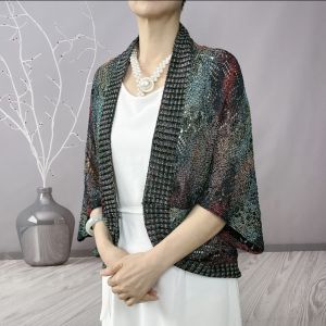 Colorful Ice Silk Knitted Wrap Womens Open Cardigan Summer Multi-Functional Shoulder Accessory Versatile Stylish Wrap Scarf