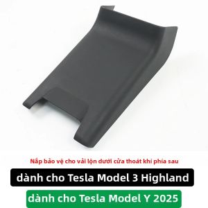 Ốp Bảo Vệ Điều Hòa Phía Sau Bằng Chất Liệu Da Lộn Cho Tesla Model Y Juniper 2025 Và Model 3 Highland 2024 - Phụ Kiện Nội Thất