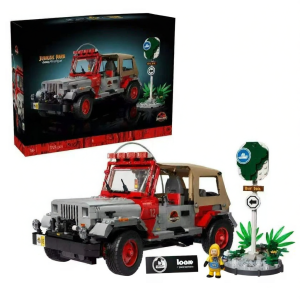 Children Jurassic Jeep Wrangler Building Blocks Toy