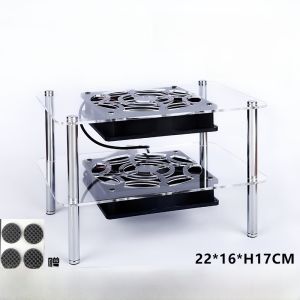 Router Heat Sink Bracket Fan Placement Adsl Wireless Optical Cat Box Top of the Fan Router Cooling Stand Computer Hardware