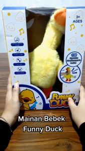 COD Mainan Boneka FUNNY DUCK Bebek Musik Bebek Dancing Duck Bebek Goyang Mainan boneka Duck/bebek.. - Bisa berjalan - Bisa menirukan suara GRATIS PAKING BUBLE WRAP