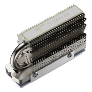 COOLLEO HR-09 M.2 2280 SSD ฮีทซิงค์ Electroplated Reflow เชื่อม AGHP HeatPipe 2280 NVMe SSD Cooler