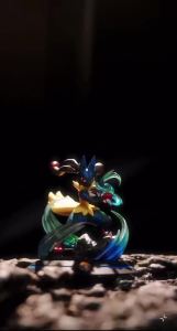 Anime Pokemon Original Action Figures Mega Lucario Collecting Figurines Pocket Monster Home Decorations Toys Birthday Gift