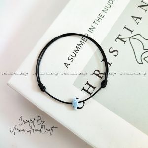 Gelang Tali Persahabatan Hitam Kura - Kura Model Simpul