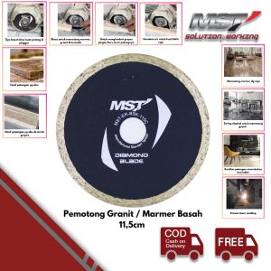MST Mata Potong Granit-Marmer 115mm BLACK WET DIAMOND BLADE 4\\\" Pemotong Marmer Granit Batu Alam Granito Essenza Platinum