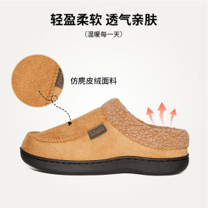 BIZOT รองเท้ารองเท้าแตะบ้านสำหรับผู้ชายรองเท้าห้องนั่งเล่นแสนสบายให้ความอบอุ่นเสื่อกันลื่นทนทานนุ่ม