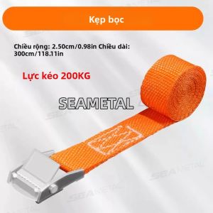 Dây Đai Chằng Hàng BLALION Có Khóa 3/4/6M Dây Đai Cố Định Chắc Chắn Bằng Hợp Kim Kẽm Màu Cam Dây Buộc Nylon Cho Xe Máy Ô Tô Xe Đạp Túi Hành Lý