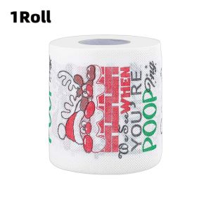 1/3pcs Christmas Toilet Paper Santa Festive Tissue Roll for Holiday Celebrations Party Home Dinner Bathroom Decor Paper Towels