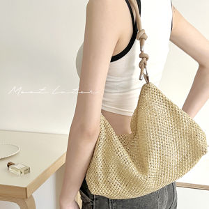 กระเป๋าสะพายข้างถักสไตล์เกาหลีแบบลำลองสำหรับผู้หญิง กระเป๋าถือชายหาด กระเป๋าสะพายข้างแบบลำลอง กระเป๋าสะพายข้างขนาดเล็ก กระเป๋าถือแบบลำลอง