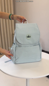 ALO bag Soft Fabric Backpack Large Capacity Multi Side Pocket Lightweight Daypack For Women Student Gym Travel Daily Outdoor
