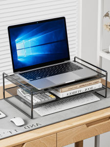 Computer Monitor Riser Laptop Cooling Stand Desktop Screen Base Tray Bookshelf Desktop Organizer Computer Accessories