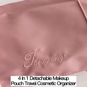4 In 1 Detachable Makeup Pouch Travel Cosmetic Organizer