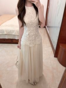 CHANGTONG | Lace Mesh Splicing Summer Dress