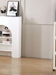 Movable Transparent Cover Bathroom Kitchen Storage Cabinet Toy Snack Cosmetic Storage Rack With Wheels