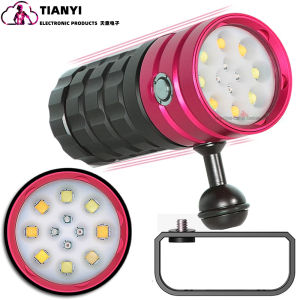 High-Intensity Dive Flashlight XHP50 Approximate Large Power Super Bright Underwater 80m Waterproof Photography Diving Light Camera Video Handheld