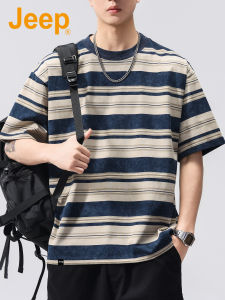 Jeep | Striped Contrast Short Sleeve Men T-shirt