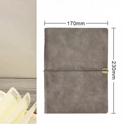 A5 Soft Leather Ring Binder Girl High Aesthetic Notebook Cover Customizable Logo Multifunctional Leather Surface Scrapbooking Book