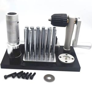 Hand‑cranked Manual Wire Winding & Drawing MachineStainless‑Steel Round Tube Tightener Bench Equipment for Jewelry Jump Ring
