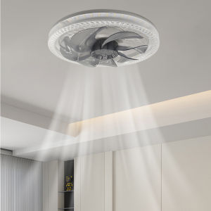 Socket LED Ceiling Fan Light with Remote Dimmable Brightness 3 Fan Speeds Quiet Ceiling Fan for Bedroom Home Indoor Decor 