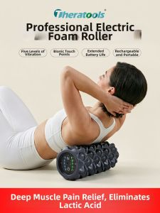 Theratools | Vibrating Foam Roller Electric Roller for Full Body Muscle Relaxation and Fitness Professional Yoga Use