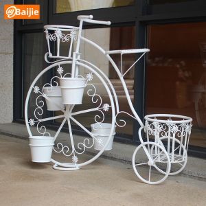 Outdoor Creative Bicycle Flower Rack Garden Decor