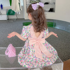 PRINCESS KESLI เดรสลายดอกแขนตุ๊กตา เดรสเด็ก 1-8 ปี สินค้ามาใหม่