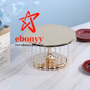 【COD】Cake Stand with Crystal Pendants and Beads Table Centerpieces for Weddings Events Party Decor Decora