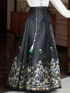 Slimming Large Size Womens Hanfu Set Traditional Ming Dynasty Style Horse Tailed Skirt Daily Commute Suitable Han Elements