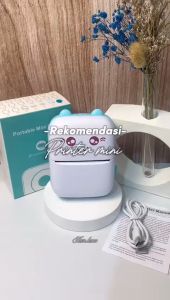 Portable Mini Thermal Printer Bluetooth Printer Tanpa Tinta Termal Printer Label Receipt Barcode Printer