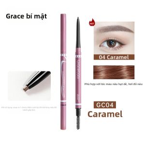 Gracebabi | Bút Chì Lông Mày Cực Kỳ Bền Thiên Nhiên Chống Nước Chống Mồ Hôi Dành Cho Người Mới Bắt Đầu Đôi Đầu