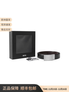 Hugo Boss Mens Replaceable Buckle Cow Leather Belt Casual Style Single Lap 3.5cm Width Youth Suitable