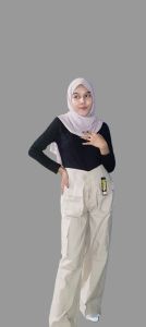 KULOT CARGO KIMPUL WANITA KEKINIAN BAHAN TWILL COMBED