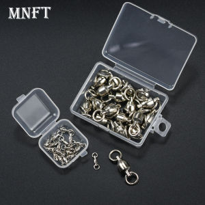 18Pcs/Box Heavy-Duty Bearing Swivel Fishing Connector Stainless Steel Ball Barrel Rolling Swivel Solid Ring Tackle Accessories