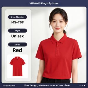 YIMAWEI | Custom Logo Printed Business Polo Shirt Red