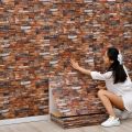 70cm*1m  3D Brick Pattern Wall Panels Wallpaper DIY Waterproof for Living Room Bedroom Kitchen Background Wall Decoration. 
