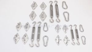 Sun Shade Sail Hardware Kit 304 Stainless Steel Hardware Kit for Square Sun Shade Sails Mounting Hanging