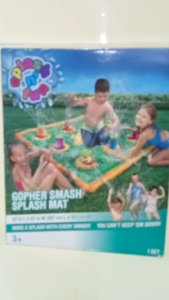 Splash n Fun Gopher smash Splash Mat 42 in L X 42W (107CM l X107 cm W) 3+ age 1 set