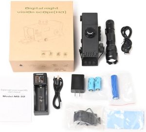 3.5X32 Digital Night Vision Scope with Video Recording | BDC Ranging | 7 Reticles | IP67 Waterproof for Rifle/Picatinny Rail