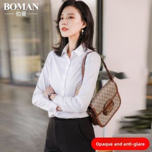 Boman | Long Sleeve White Shirt for Autumn Trendy and Versatile
