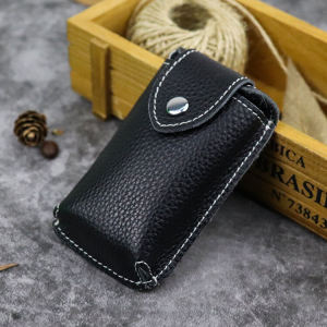 Car Key Case with Belt Lighter Bag Neutral Wrist Hanging Wear Belt Waist Hanging Male Cow Leather Belt Bag Key Protective Case