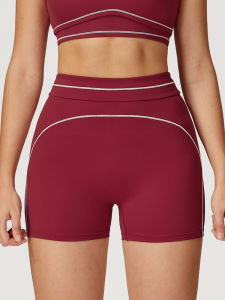 QYUED | Quần Short Yoga Cao Bụng Gập Được Có Đường Nối Đối Chiếu