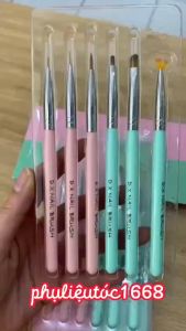 Bộ 6 cọ nail Dingxi chính hãng - Set 6 cọ vẽ móng D.X Nail lông tổng hợp cao cấp mềm mướt